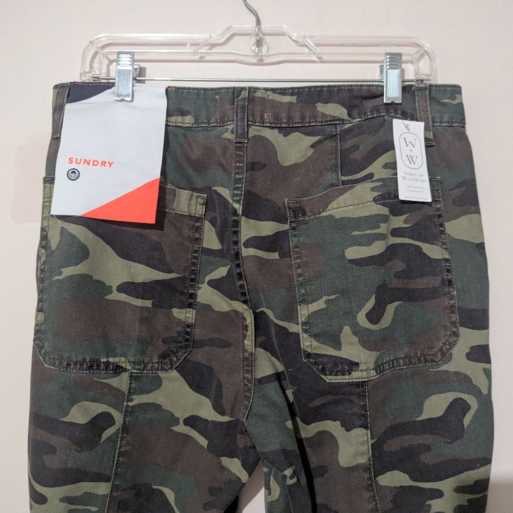Sundry Camo Pants Utility Joggers Camouflage Dusk Size 29 New With Tags! - Picture 10 of 16